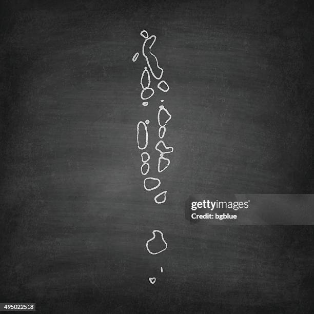 maldives map on blackboard - chalkboard - male maldives stock illustrations