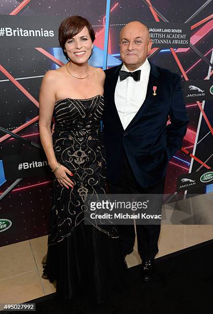 Filmmaker Louise Salter and Chairman of the Board Nigel Daly attend The GREAT Britain Campaign during the 2015 Jaguar Land Rover British Academy...