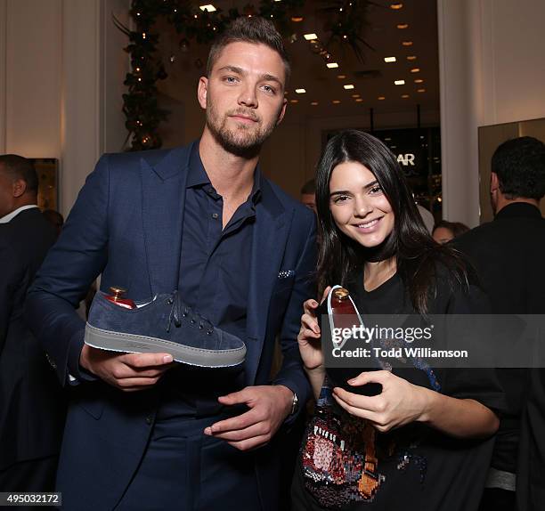 Chandler Parsons and Kendall Jenner attend a Del Toro Chandler Parsons Event at Saks Fifth Avenue Beverly Hills on October 30, 2015 in Beverly Hills,...