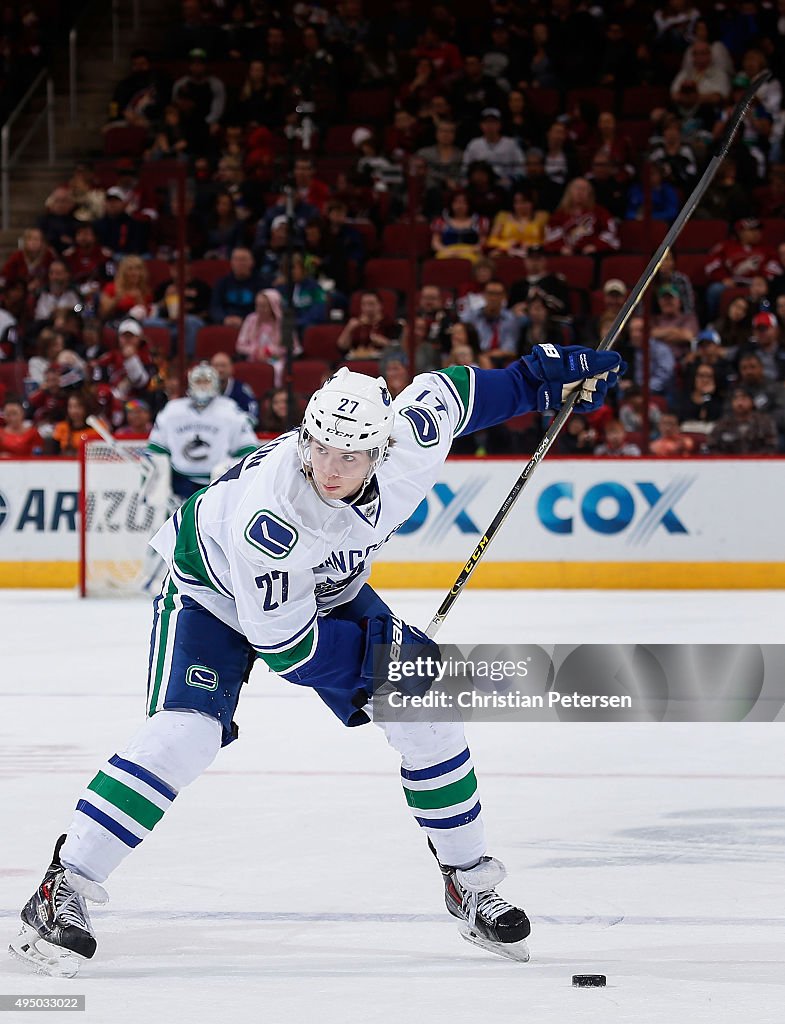 Vancouver Canucks v Arizona Coyotes