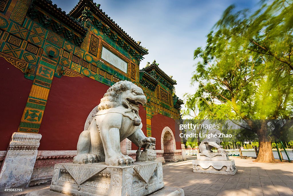 Lassical architecture, beihai park, Beijing, China