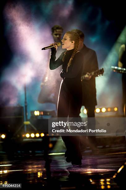 The singer Jess Glynne at the MTV Europe Music Awards. Milan, Italy. 25th October 2015