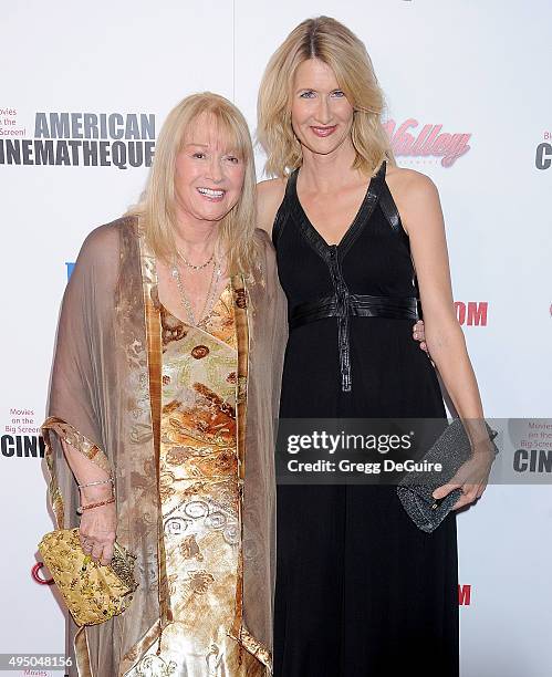 Actors Diane Ladd and Laura Dern arrive at the 29th American Cinematheque Award honoring Reese Witherspoon at the Hyatt Regency Century Plaza on...