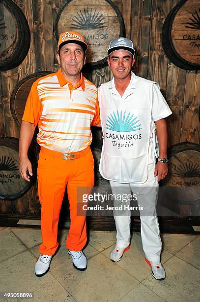 Discovery Land Company CEO Mike Meldman and pro golfer Rickie Fowler attend the Casamigos Tequila halloween party at a private residence on October...