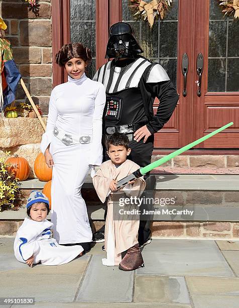 Television personality Nicole "Snooki" Polizzi, Jionni Lavalle and their family dress up as "Star Wars" characters for Halloween on October 31, 2015...