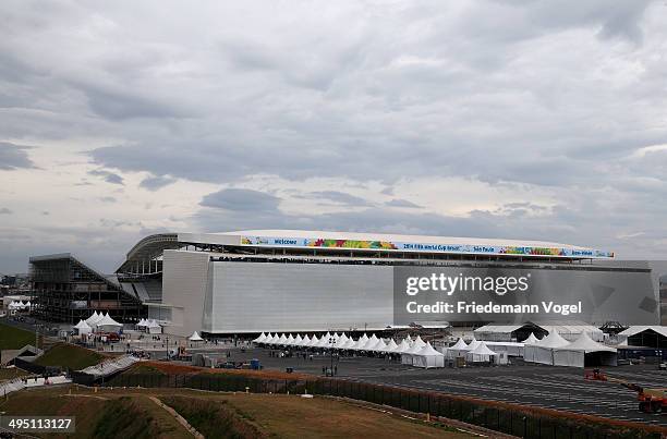 General outside view during the match between Corinthians and Botafogo for the Brazilian Series A 2014 at Arena Corinthians on June 1, 2014 in Sao...