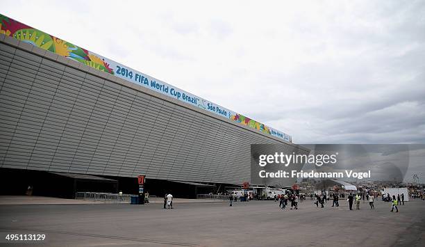 General outside view during the match between Corinthians and Botafogo for the Brazilian Series A 2014 at Arena Corinthians on June 1, 2014 in Sao...