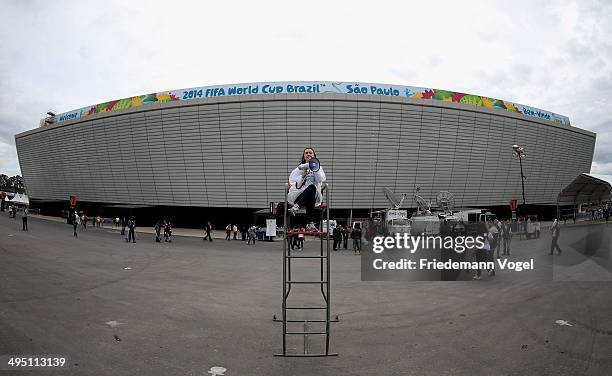 General outside view during the match between Corinthians and Botafogo for the Brazilian Series A 2014 at Arena Corinthians on June 1, 2014 in Sao...