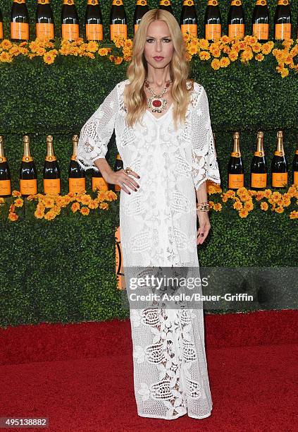 Designer Rachel Zoe arrives at the Sixth-Annual Veuve Clicquot Polo Classic, Los Angeles at Will Rogers State Historic Park on October 17, 2015 in...