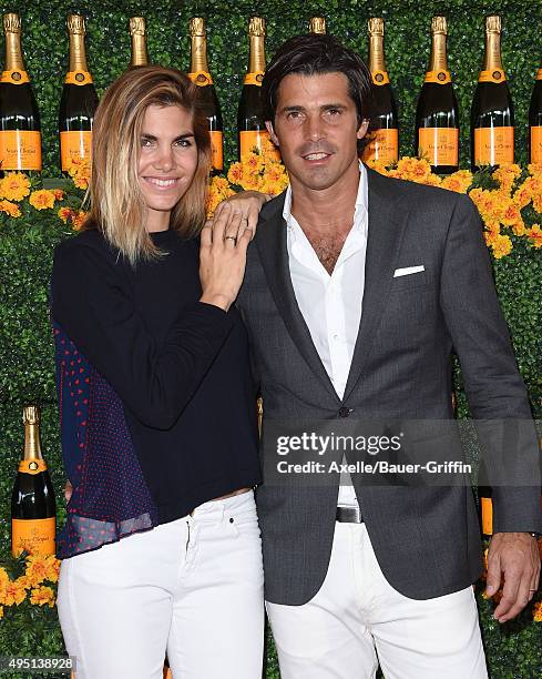 Polo player Nacho Figueras and wife Delfina Blaquier arrive at the Sixth-Annual Veuve Clicquot Polo Classic, Los Angeles at Will Rogers State...