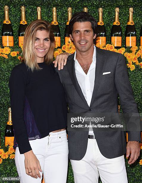 Polo player Nacho Figueras and wife Delfina Blaquier arrive at the Sixth-Annual Veuve Clicquot Polo Classic, Los Angeles at Will Rogers State...