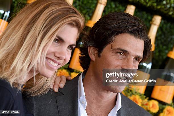 Polo player Nacho Figueras and wife Delfina Blaquier arrive at the Sixth-Annual Veuve Clicquot Polo Classic, Los Angeles at Will Rogers State...