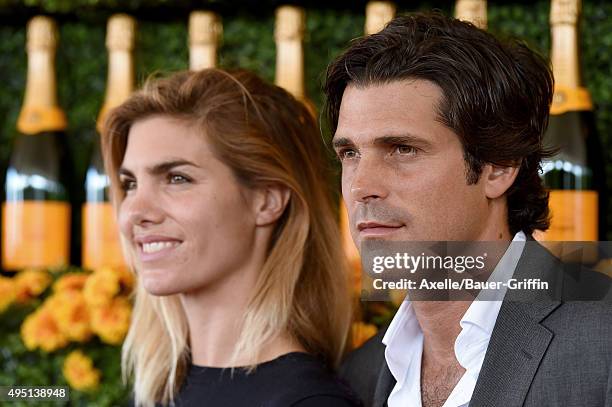 Polo player Nacho Figueras and wife Delfina Blaquier arrive at the Sixth-Annual Veuve Clicquot Polo Classic, Los Angeles at Will Rogers State...