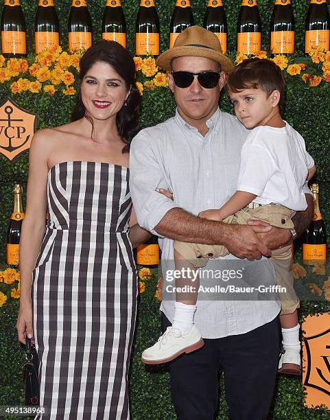 Actress Selma Blair, Jason Bleick and son Arthur Saint Bleick arrive at the Sixth-Annual Veuve Clicquot Polo Classic, Los Angeles at Will Rogers...