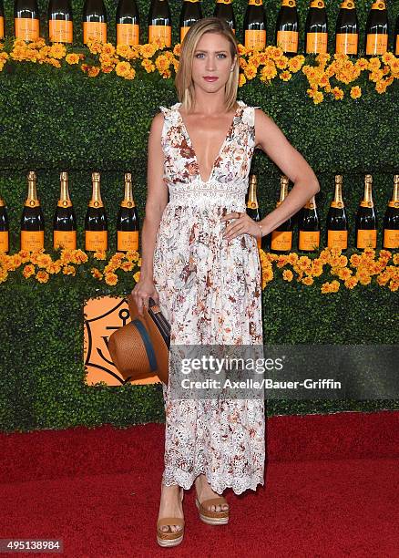 Actress Brittany Snow arrives at the Sixth-Annual Veuve Clicquot Polo Classic, Los Angeles at Will Rogers State Historic Park on October 17, 2015 in...
