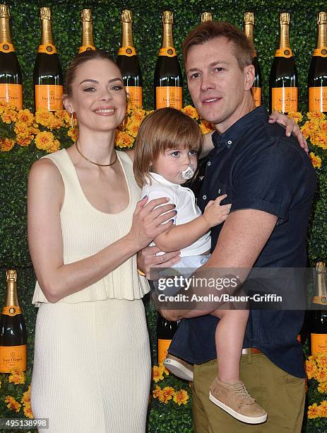 Actress Jaime King, husband Kyle Newman and son James Knight Newman arrive at the Sixth-Annual Veuve Clicquot Polo Classic, Los Angeles at Will...