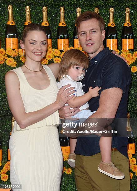 Actress Jaime King, husband Kyle Newman and son James Knight Newman arrive at the Sixth-Annual Veuve Clicquot Polo Classic, Los Angeles at Will...