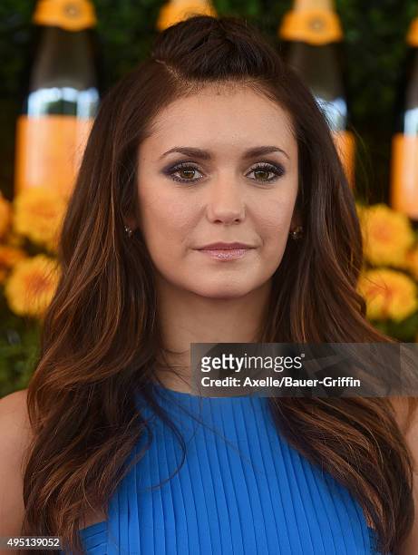 Actress Nina Dobrev arrives at the Sixth-Annual Veuve Clicquot Polo Classic, Los Angeles at Will Rogers State Historic Park on October 17, 2015 in...