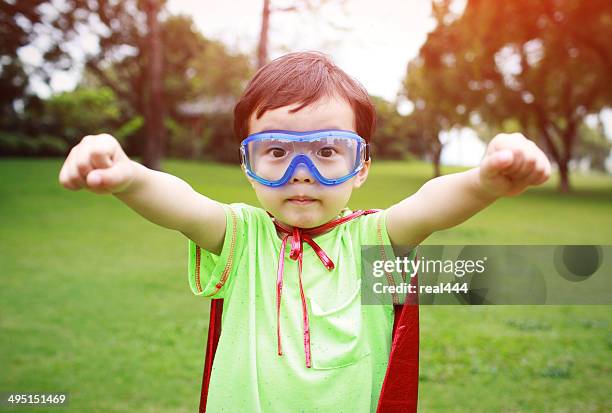 super hero - flying goggles stockfoto's en -beelden