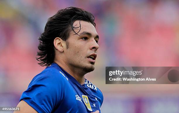 Ricardo Goulart of Cruzeiro celebrates a scored goal against Flamengo during a match between Cruzeiro and Flamengo as part of Brasileirao Series A...