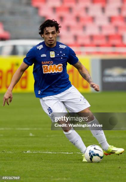 Ricardo Goulart of Cruzeiro in action during a match between Cruzeiro and Flamengo as part of Brasileirao Series A 2014 at Parque do Sabia Stadium on...