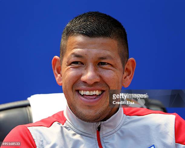 Nick Rimando of the United States looks on before the match against Turkey during an international friendly match at Red Bull Arena on June 1, 2014...
