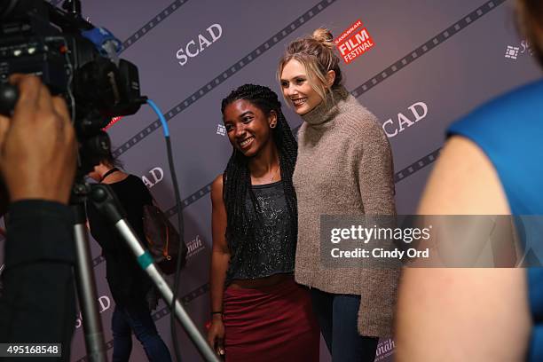 Actress Elizabeth Olsen of "I Saw the Light" is seen prior to the Closing Night Screening Of "I Saw the Light" and Awards Presentation at Trustees...