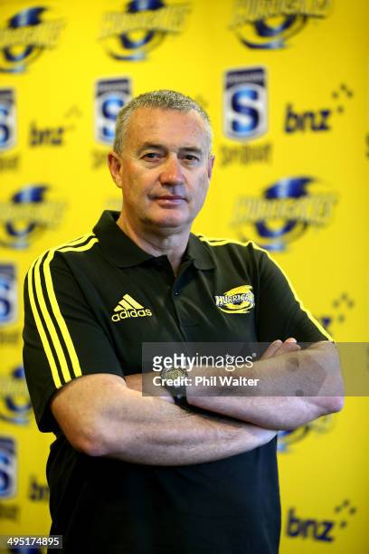 Chris Boyd poses for a portrait after being named as the Hurricanes Head Coach for 2015 at the Rendezvous Grand Hotel on June 2, 2014 in Auckland,...