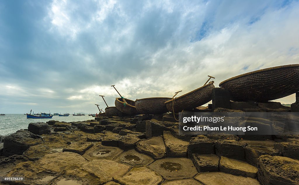 Basalt rocks in Vietnam