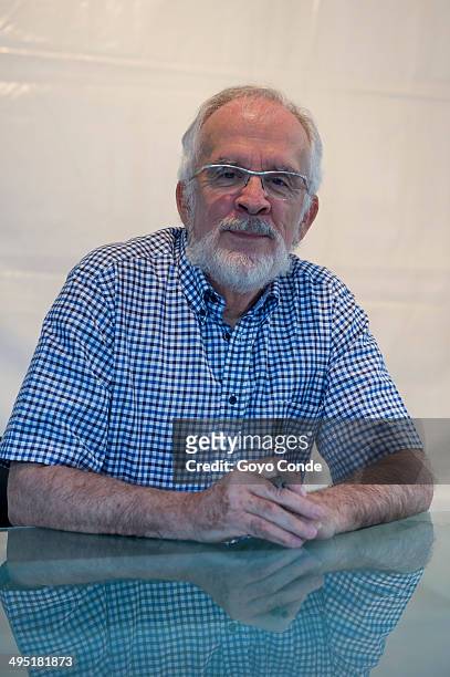 Writer Borges attends a book signing during 'Books Fair 2014' at the Retiro Park on June 1, 2014 in Madrid, Spain.