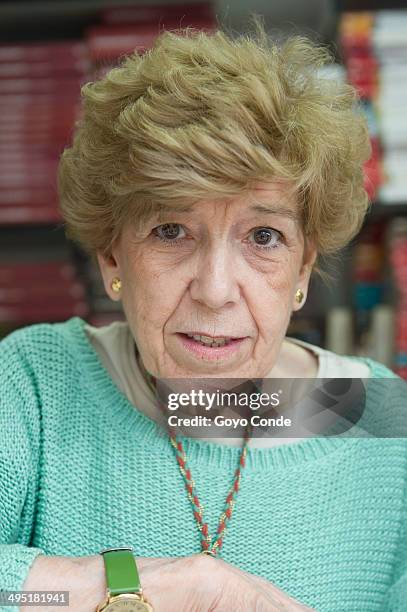 Writer Pilar Urbano attends a book signing during 'Books Fair 2014' at the Retiro Park on June 1, 2014 in Madrid, Spain.