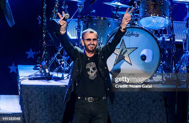 Ringo Starr and His All-Starr Band perform at Kings Theatre on October 31, 2015 in the Brooklyn Borough of New York City.