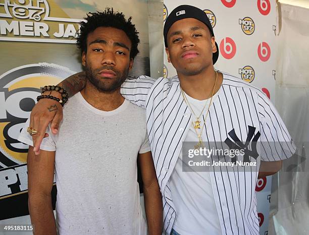 Childish Gambino and Mack Wilds attend Hot 97 Summer Jam 2014 at MetLife Stadium on June 1, 2014 in East Rutherford City.