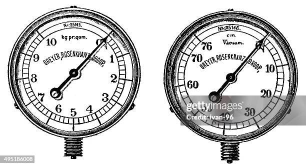 manometer - druckmesser stock-grafiken, -clipart, -cartoons und -symbole