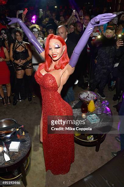 Heidi Klum attends the Heidi Klum's 16th Annual Halloween Party sponsored by GSN's Hellevator And SVEDKA Vodka At LAVO New York on October 31, 2015...