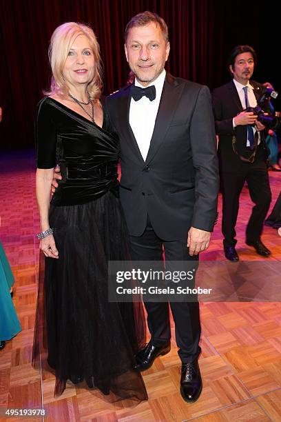 Sabine Postel and Richy Mueller during the Leipzig Opera Ball 2015 on October 31, 2015 in Leipzig, Germany.