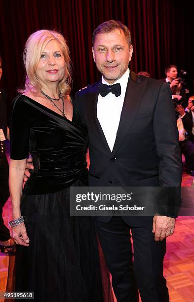 Sabine Postel and Richy Mueller during the Leipzig Opera Ball 2015 on October 31, 2015 in Leipzig, Germany.