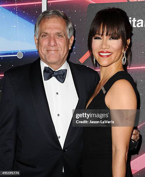 Leslie Moonves and Julie Chen attend the 2015 British Academy Britannia Awards at The Beverly Hilton Hotel on October 30, 2015 in Beverly Hills,...