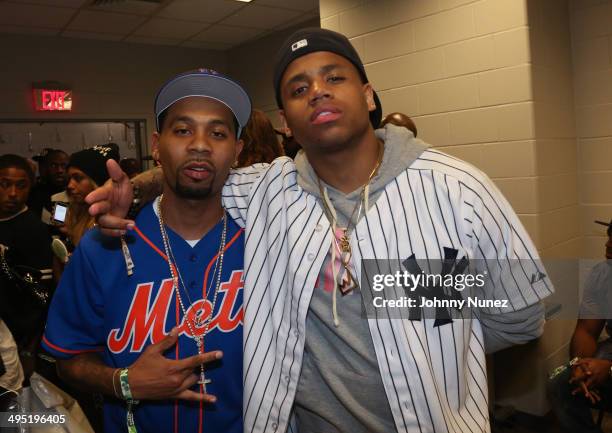 Rodney 'Bucks' Charlemagne and Mack Wilds attend Hot 97 Summer Jam 2014 at MetLife Stadium on June 1, 2014 in East Rutherford City.