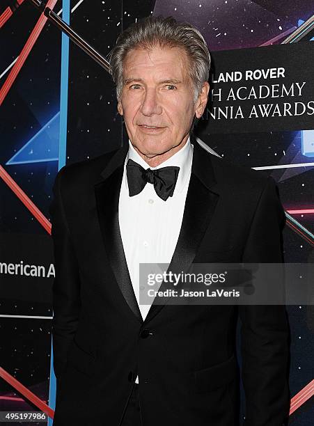 Actor Harrison Ford attends the 2015 British Academy Britannia Awards at The Beverly Hilton Hotel on October 30, 2015 in Beverly Hills, California.