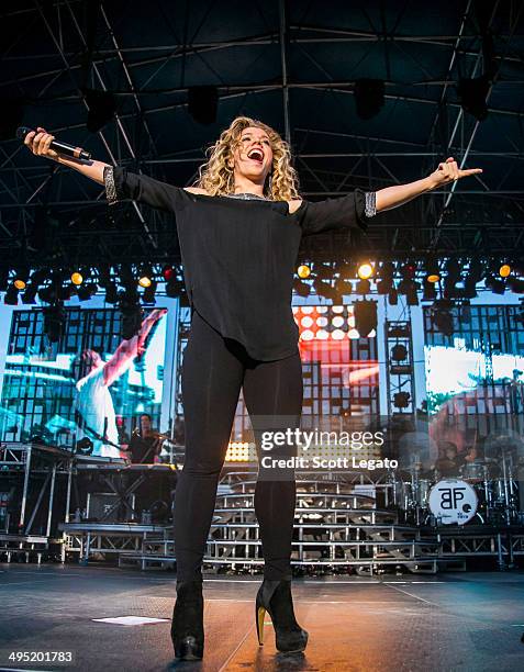 Kimberly Perry of The Band Perry performs during the 2014 WYCD Downtown Hoedown at Comerica Park on June 1, 2014 in Detroit, Michigan.