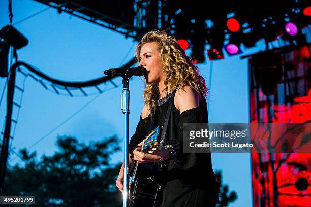 Kimberly Perry of The Band Perry performs during the 2014 WYCD Downtown Hoedown at Comerica Park on June 1, 2014 in Detroit, Michigan.