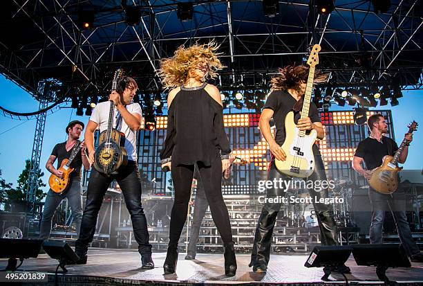 The Band Perry performs during the 2014 WYCD Downtown Hoedown at Comerica Park on June 1, 2014 in Detroit, Michigan.