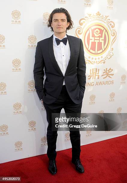 Actor Orlando Bloom arrives at the 2014 Huading Film Awards at The Montalban Theater on June 1, 2014 in Hollywood, California.