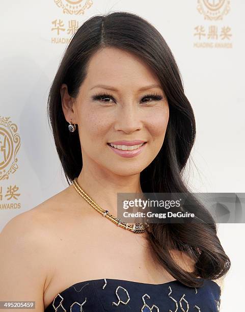 Actress Lucy Liu arrives at the 2014 Huading Film Awards at The Montalban Theater on June 1, 2014 in Hollywood, California.