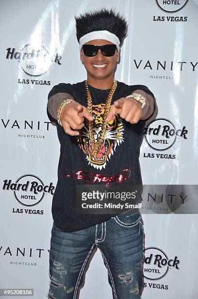 Paul "Pauly D" DelVecchio attends the Sinners Ball on Halloween at the Vanity Nightclub at the Hard Rock Hotel & Casino on November 1, 2015 in Las...