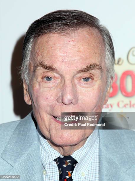 Game show host Peter Marshall arriving at the Pat Boone 80th Birthday Celebrity Roast at The Beverly Hilton Hotel on June 1, 2014 in Beverly Hills,...