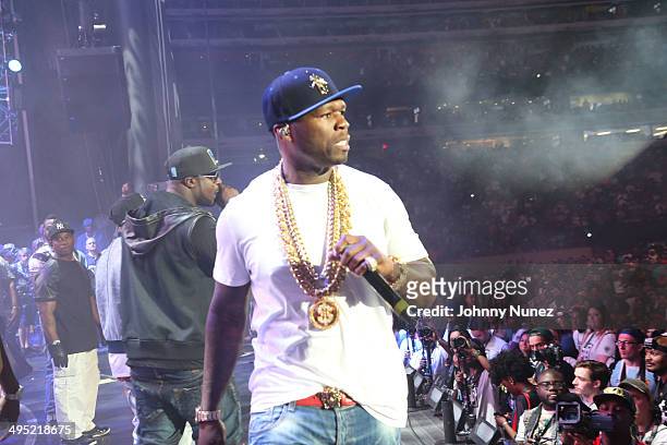 Cent performs in concert during Hot 97 Summer Jam 2014 at MetLife Stadium on June 1, 2014 in East Rutherford City.