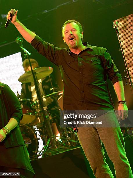 Casting Crowns' Mark Hall performs at the 2nd Annual KLOVE Fan Awards at the Grand Ole Opry House on June 1, 2014 in Nashville, Tennessee.