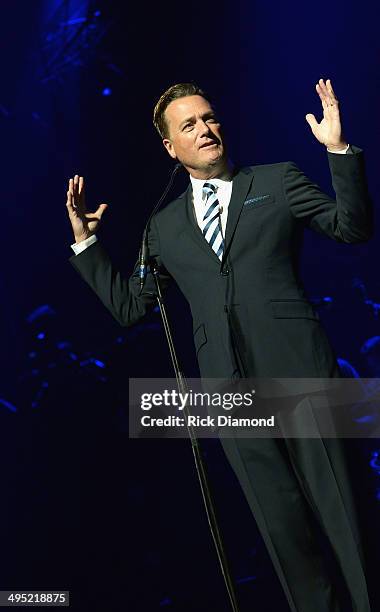 Michael W. Smith presents the Artist of the Year Award at the 2nd Annual KLOVE Fan Awards at the Grand Ole Opry House on June 1, 2014 in Nashville,...